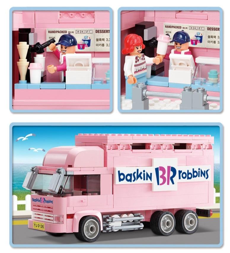 OXFORD #HS33914 Sweet Ice Cream Shop Truck Blocks Building Kit 420pcs