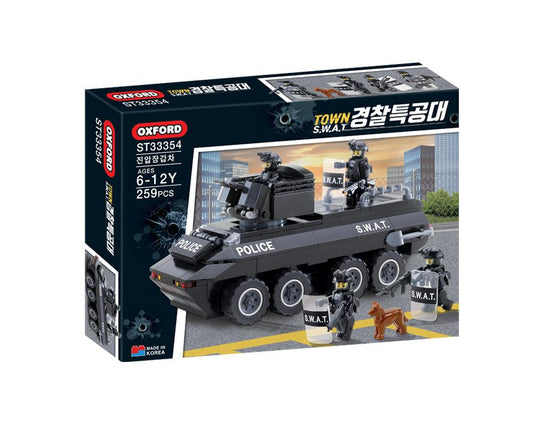 OXFORD #ST33354 TOWN SWAT Police Suppression Armored Vehicle Blocks Building Kit 259pcs