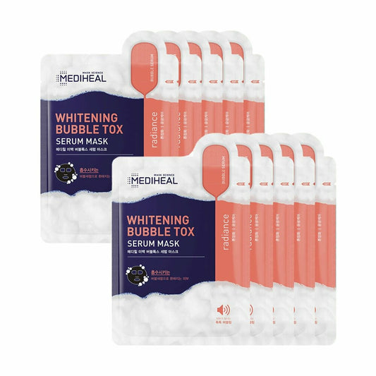 MEDIHEAL Whitening Bubble Tox Serum Mask Sheet 10P