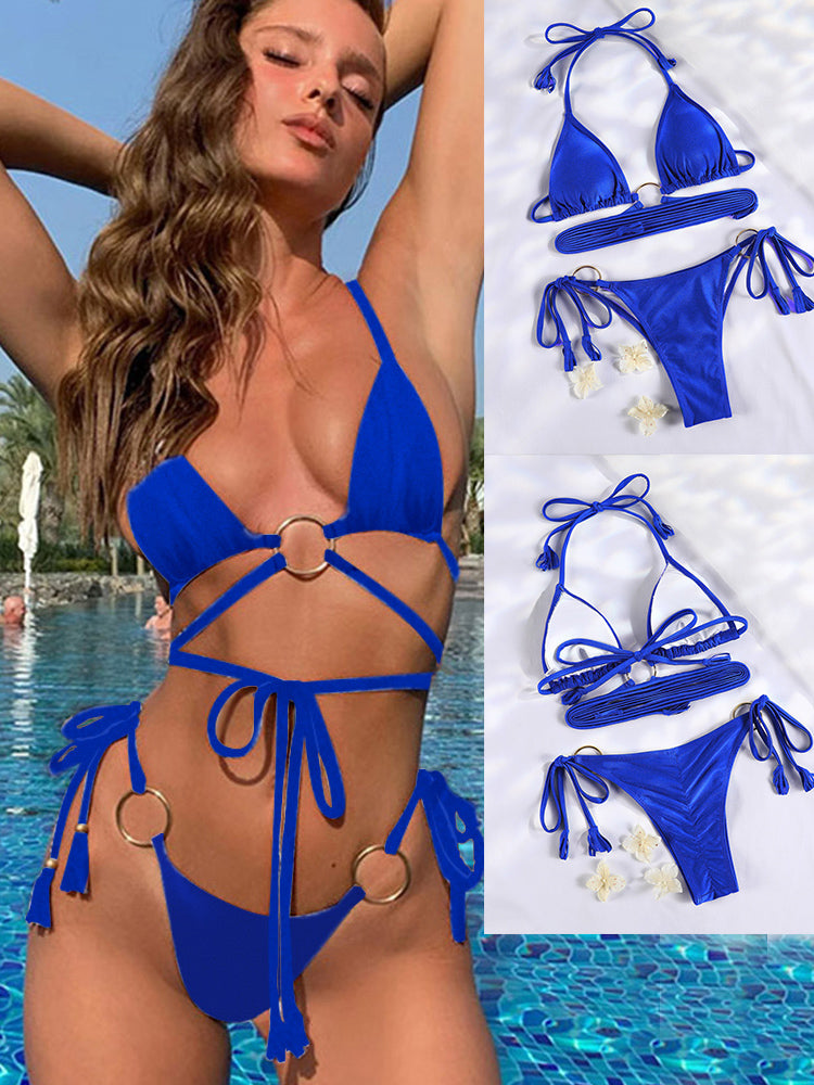 Set bikini sexy a triangolo double face