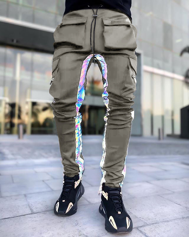 Jogger riflettente casual da uomo