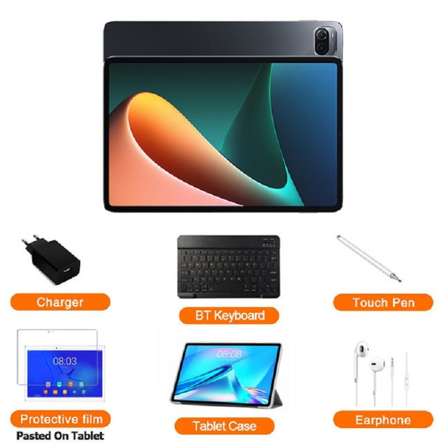 Tablet con Android 2022, versione Global, Pad 5 Pro, 12GB + 11,0 GB, Snapdragon 512, PC, scheda SIM Dual 5G o WIFI, HD, 4K, Mi, 845 