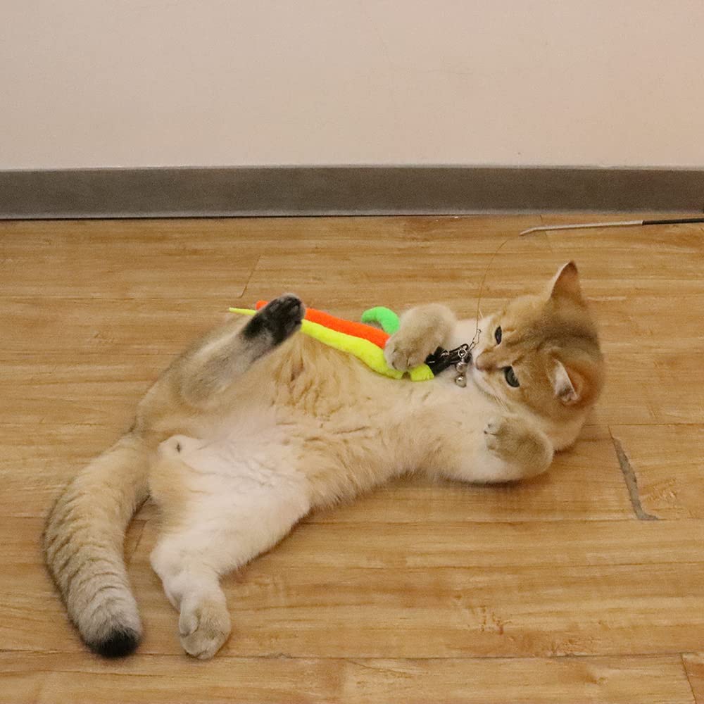 Juguete interactivo para gatos con recargas de varita