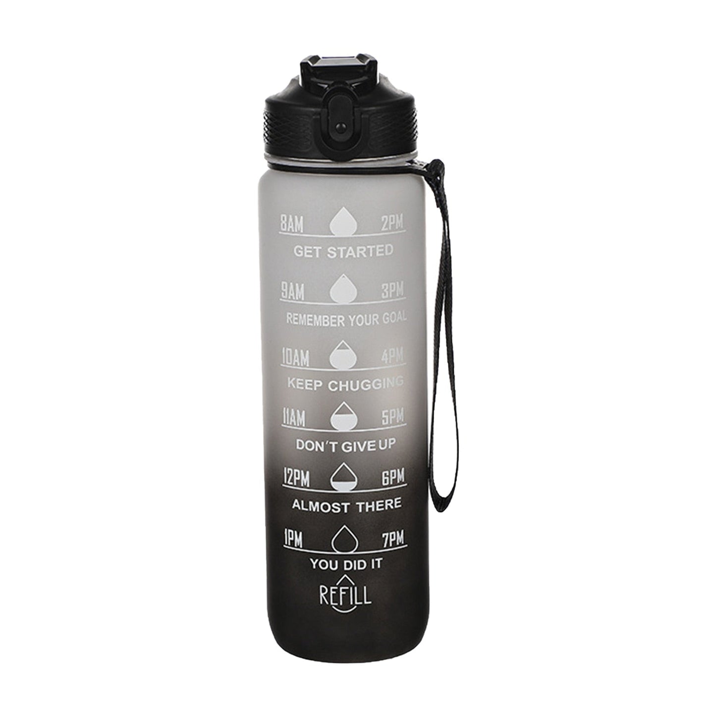 Bottiglia d'acqua sportiva da 1 litro Brocca fitness a prova di perdite con bottiglia motivazionale per ciclismo all'aperto senza BPA I Tesori Del Faro