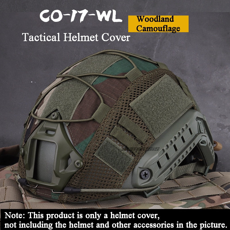 Copertura tattica del casco per Fast MH PJ BJ Helmet Airsoft Paintball Army Helmet Cover Accessori militari I Tesori Del Faro