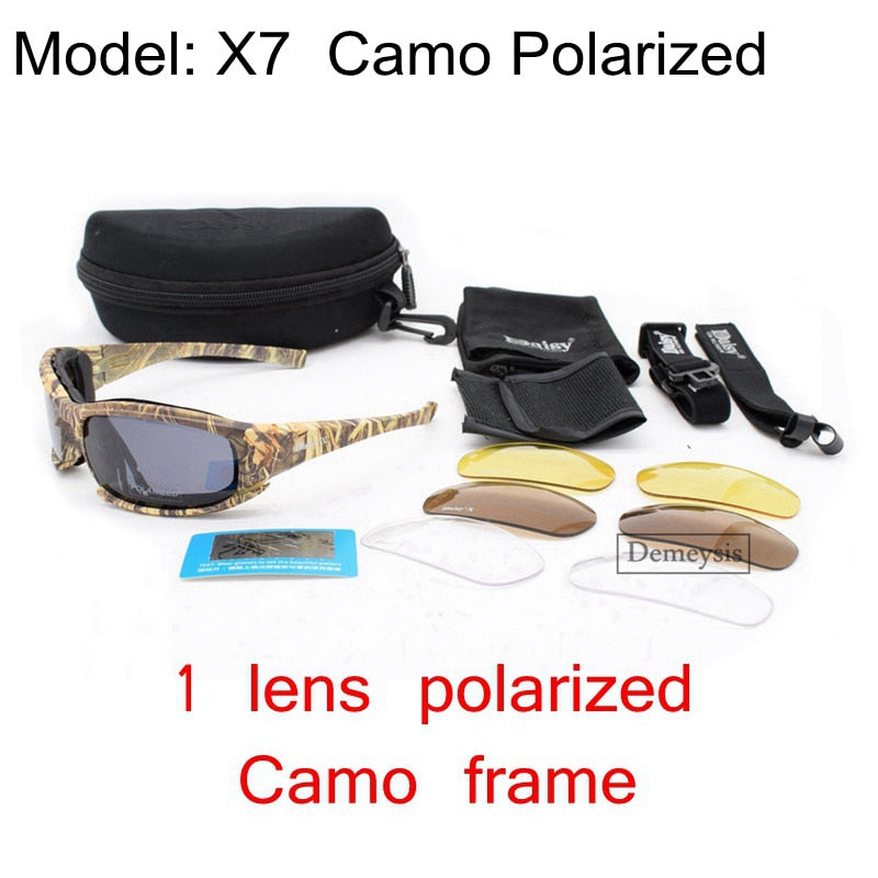 Daisy Tactical Polarized Glasses Military Goggles Army Sunglasses with 4 Lens Original Box Men Shooting Hiking Eyewear Gafas I Tesori Del Faro