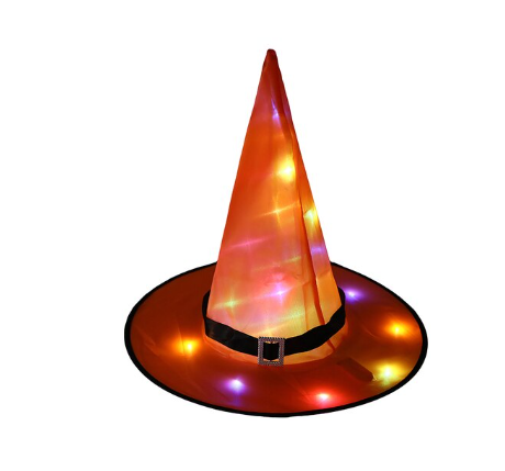 Halloween LED cappello da strega luminoso cappello da strega incandescente copricapo per bambini Costume da festa  di Halloween I Tesori Del Faro