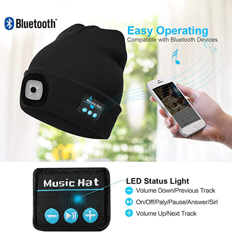 LED Hat With Stereo Headset I Tesori Del Faro