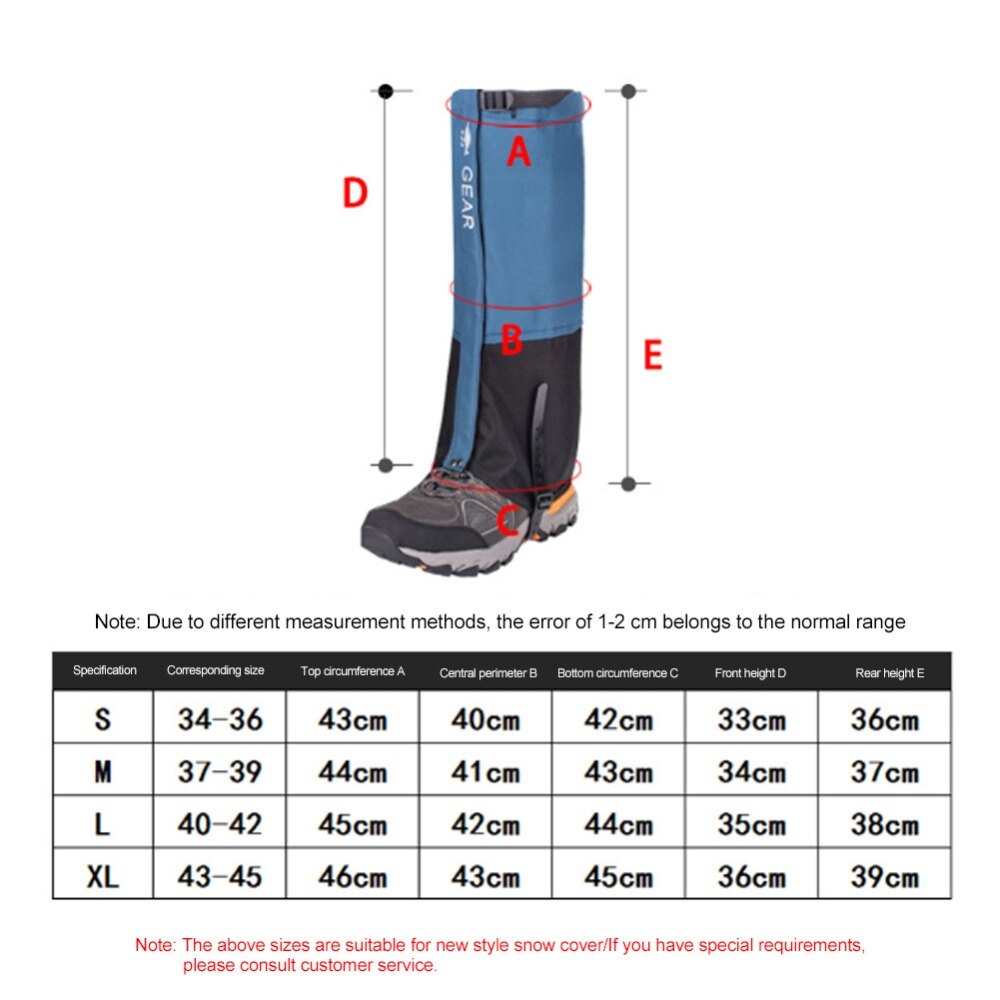 Outdoor Travel Scaldagambe Escursionismo Gamba Gaiter Impermeabile Legging Shoes Snake Hunt Climbing Camping Winter Tourist Snow Foot Cover I Tesori Del Faro