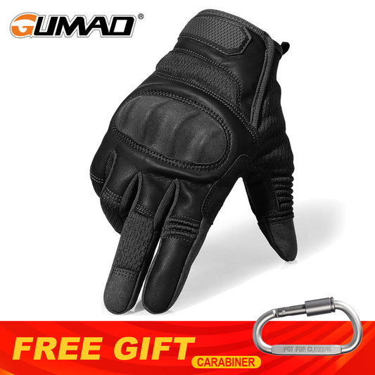 PU Guanti tattici in pelle Touch Screen Hard Shell Full Finger Glove Army Military Combat Airsoft Driving Bicycle Mittens Men I Tesori Del Faro