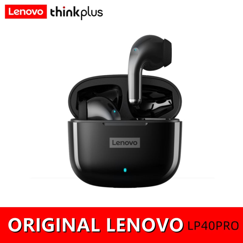 NEW Original Lenovo LP40 TWS Earphones Wireless Bluetooth Dual Stereo Headphone Noise Reduction Bass Touch Control Gaming Earbud