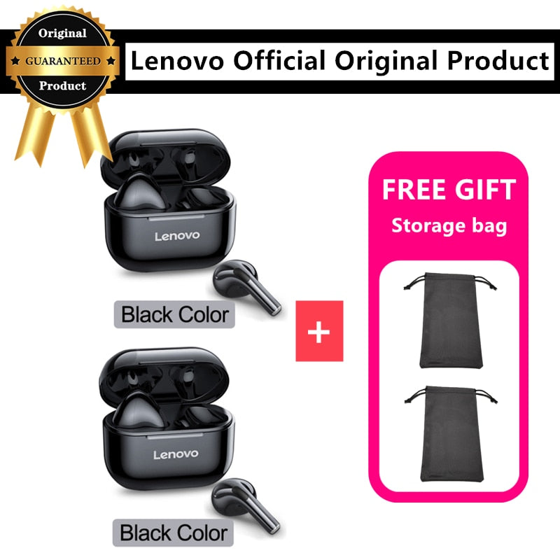 NEW Original Lenovo LP40 TWS Earphones Wireless Bluetooth Dual Stereo Headphone Noise Reduction Bass Touch Control Gaming Earbud