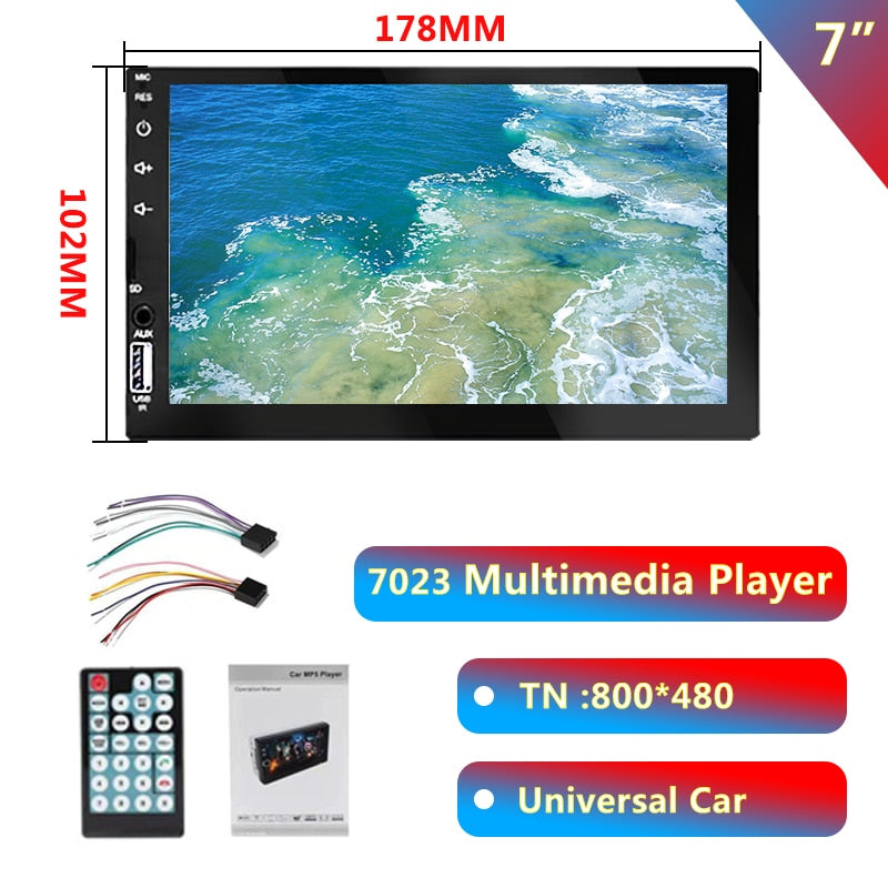 GHC Multimedia para coche de 7 pulgadas con cámara MP5 Wish Francais MP5 автомагнитола para Passat b6 16G/32G reproductores de vídeo para coche 