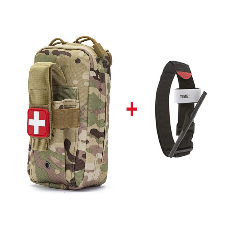 Tactical Molle Medical EDC Pouch EMT Emergency Bandage Tourniquet Scissors IFAK Pouch First Aid Kit Survival Bag Military Pack