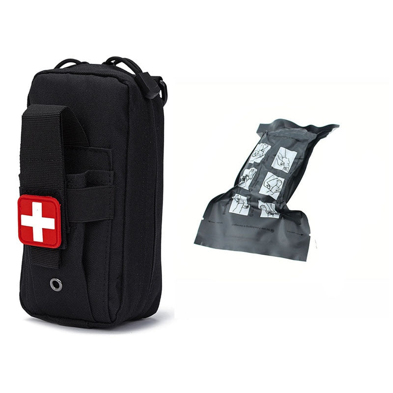 Tasca tattica Molle medica EDC Pouch EMT Fasciatura di emergenza Forbici per laccio emostatico Custodia IFAK Kit di pronto soccorso Borsa di sopravvivenza Pacchetto militare 