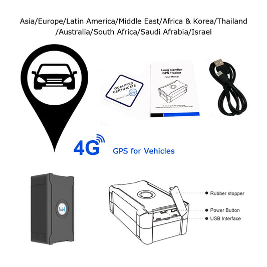 Rastreador GPS de precisión de 5m, vehículo de seguimiento remoto antirrobo para coches, camiones, motocicletas, ganado 