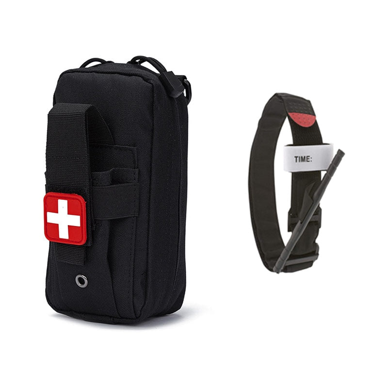 Tasca tattica Molle medica EDC Pouch EMT Fasciatura di emergenza Forbici per laccio emostatico Custodia IFAK Kit di pronto soccorso Borsa di sopravvivenza Pacchetto militare 