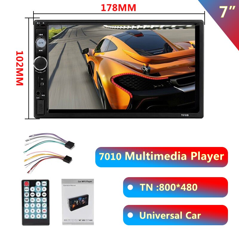 GHC Multimedia para coche de 7 pulgadas con cámara MP5 Wish Francais MP5 автомагнитола para Passat b6 16G/32G reproductores de vídeo para coche 