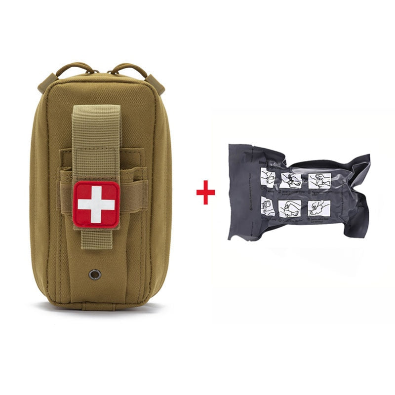 Tactical Molle Medical EDC Pouch EMT Emergency Bandage Tourniquet Scissors IFAK Pouch First Aid Kit Survival Bag Military Pack