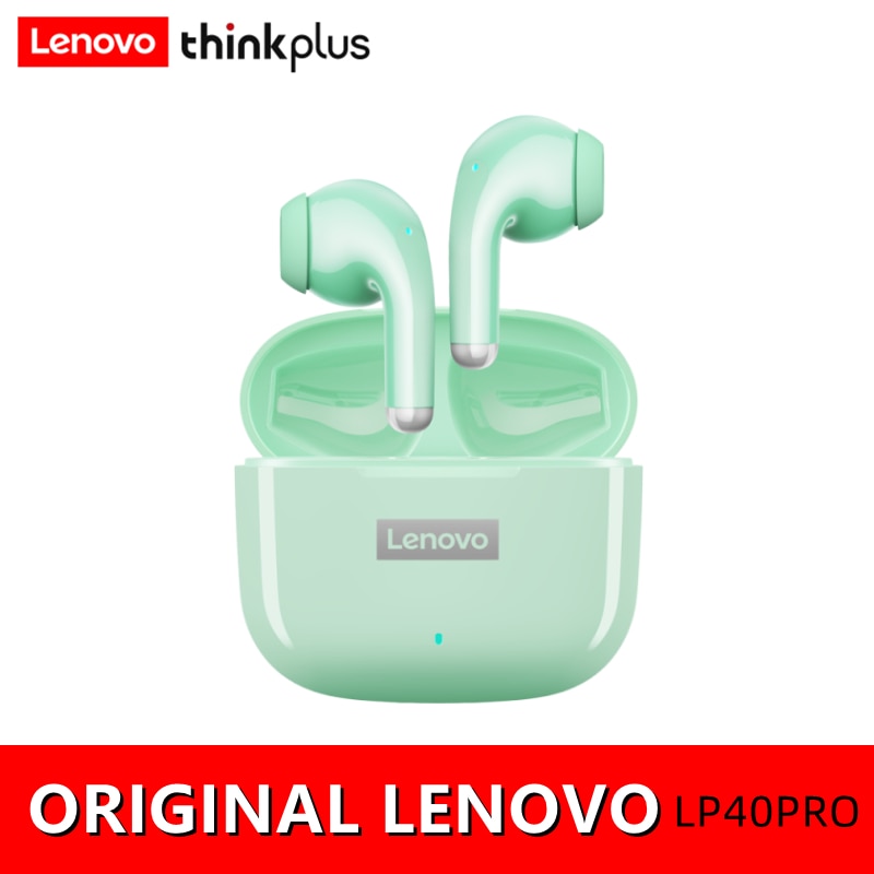 Nuovi auricolari originali Lenovo LP40 TWS auricolari Bluetooth senza fili doppia cuffia stereo con riduzione del rumore auricolari da gioco con controllo touch dei bassi 