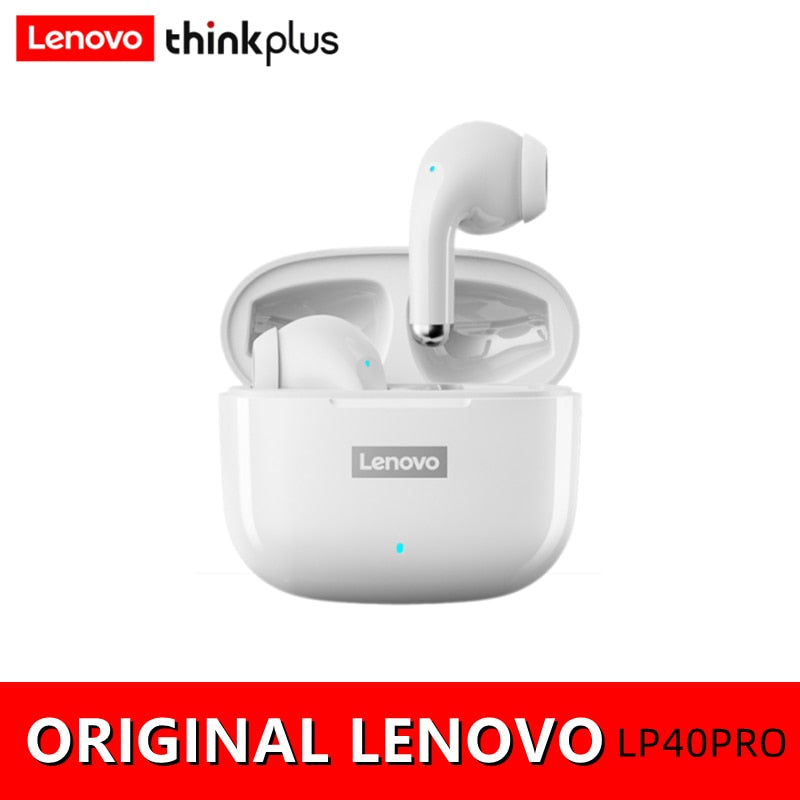 Nuevos auriculares originales Lenovo LP40 TWS inalámbricos Bluetooth auriculares estéreo duales reducción de ruido bajo Control táctil auriculares para juegos 