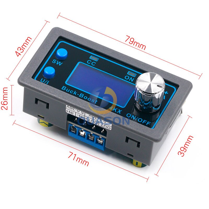 Convertidor Buck Boost CC CNC CC CV 0,5-30V 4A, módulo de potencia ajustable, fuente de alimentación regulada para carga de batería Solar 