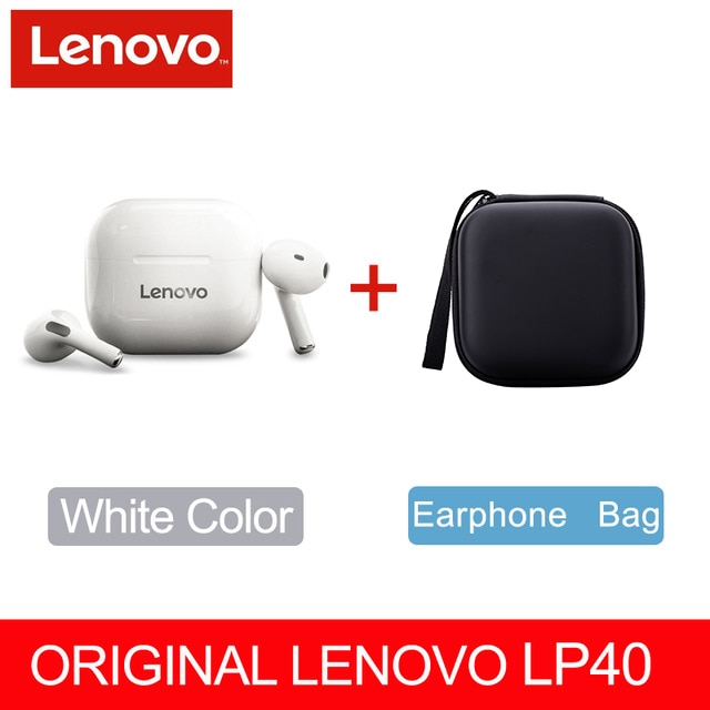 NEW Original Lenovo LP40 TWS Earphones Wireless Bluetooth Dual Stereo Headphone Noise Reduction Bass Touch Control Gaming Earbud