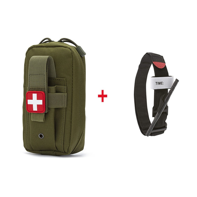 Tasca tattica Molle medica EDC Pouch EMT Fasciatura di emergenza Forbici per laccio emostatico Custodia IFAK Kit di pronto soccorso Borsa di sopravvivenza Pacchetto militare 