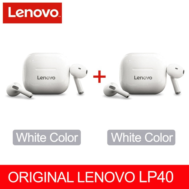 NEW Original Lenovo LP40 TWS Earphones Wireless Bluetooth Dual Stereo Headphone Noise Reduction Bass Touch Control Gaming Earbud