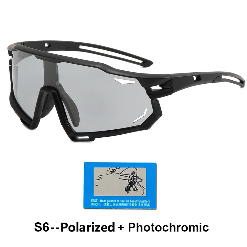 Gafas deportivas fotocromáticas, gafas polarizadas para bicicleta para hombres y mujeres, gafas de sol UV400 para ciclismo de montaña y carretera 