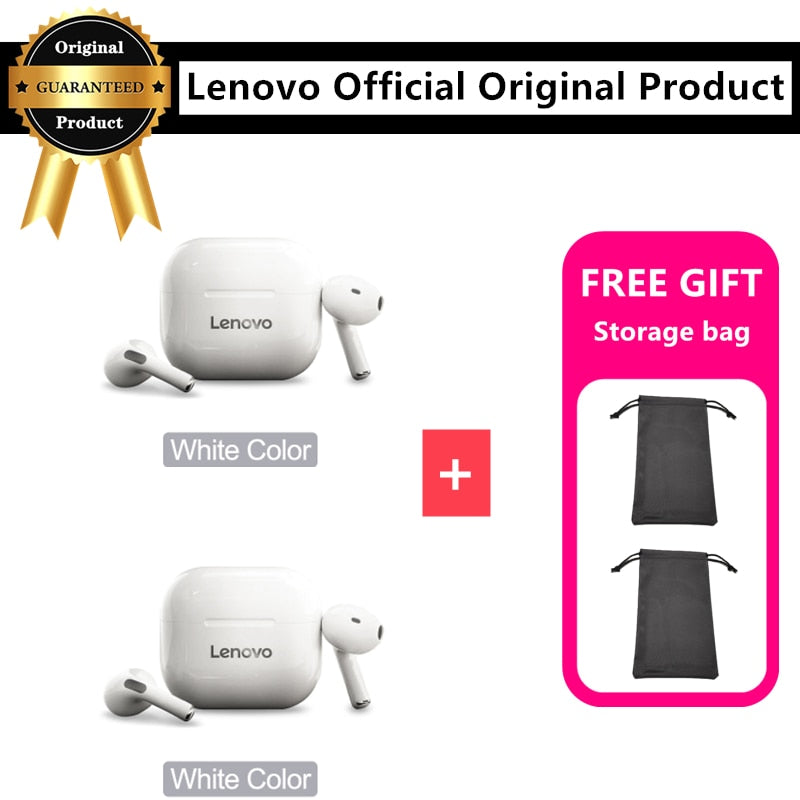 NEW Original Lenovo LP40 TWS Earphones Wireless Bluetooth Dual Stereo Headphone Noise Reduction Bass Touch Control Gaming Earbud