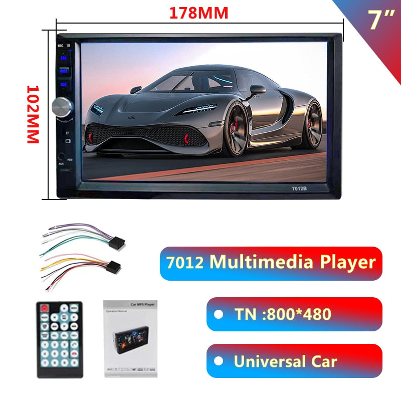 GHC Multimedia para coche de 7 pulgadas con cámara MP5 Wish Francais MP5 автомагнитола para Passat b6 16G/32G reproductores de vídeo para coche 