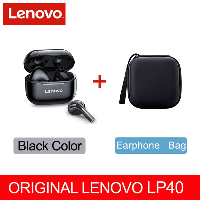 Nuevos auriculares originales Lenovo LP40 TWS inalámbricos Bluetooth auriculares estéreo duales reducción de ruido bajo Control táctil auriculares para juegos 