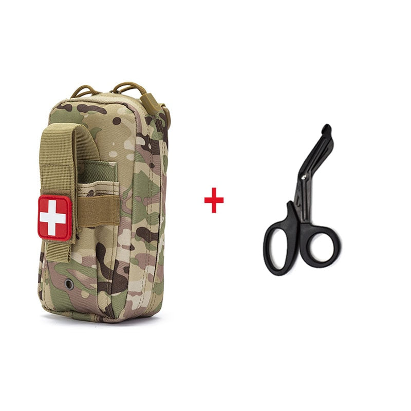 Tasca tattica Molle medica EDC Pouch EMT Fasciatura di emergenza Forbici per laccio emostatico Custodia IFAK Kit di pronto soccorso Borsa di sopravvivenza Pacchetto militare 