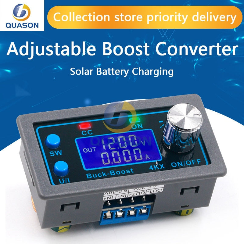 Convertidor Buck Boost CC CNC CC CV 0,5-30V 4A, módulo de potencia ajustable, fuente de alimentación regulada para carga de batería Solar 