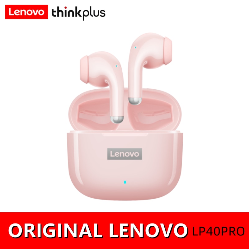 Nuevos auriculares originales Lenovo LP40 TWS inalámbricos Bluetooth auriculares estéreo duales reducción de ruido bajo Control táctil auriculares para juegos 