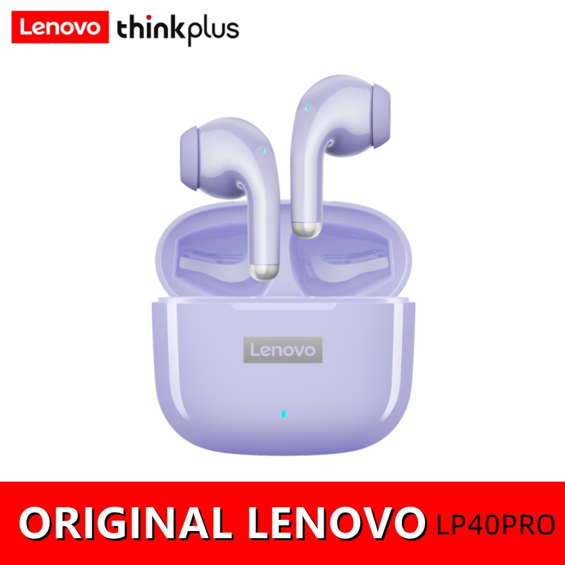 NEW Original Lenovo LP40 TWS Earphones Wireless Bluetooth Dual Stereo Headphone Noise Reduction Bass Touch Control Gaming Earbud