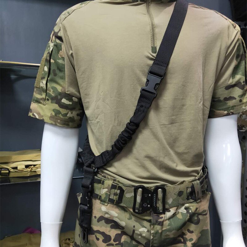 Shot Gun Belt Accessori da caccia Tactical Gear Tactical Single Point Gun Sling Tracolla Fucile Corda Cintura con fibbia in metallo I Tesori Del Faro