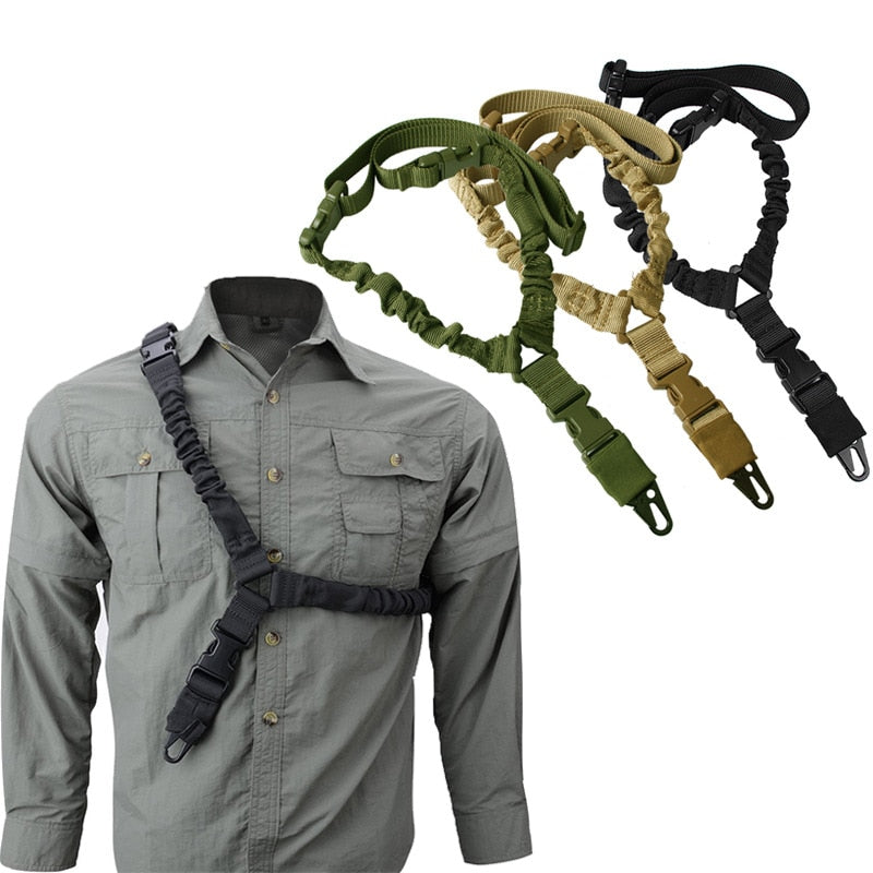 Shot Gun Belt Accessori da caccia Tactical Gear Tactical Single Point Gun Sling Tracolla Fucile Corda Cintura con fibbia in metallo I Tesori Del Faro