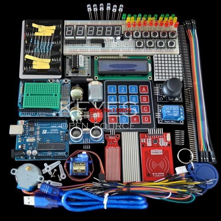 Starter Kit per Arduino Uno R3-Uno R3 Breadboard e supporto Motore passo-passo/Servo/LCD 1602/cavo jumper/UNO R3 I Tesori Del Faro