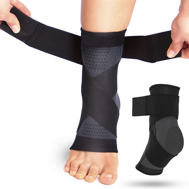 Supporto caviglia regolabile Compressione Caviglia Tutore Protector per running Soccer Basketball Nylon Knitted Gym Bandage Ankle Strap I Tesori Del Faro