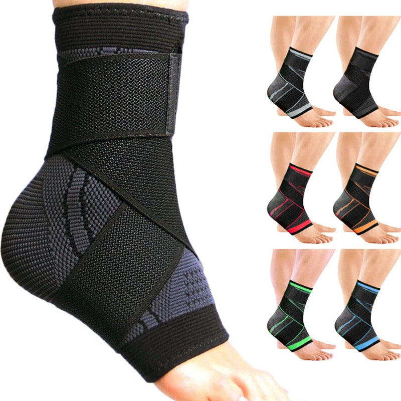 Supporto caviglia regolabile Compressione Caviglia Tutore Protector per running Soccer Basketball Nylon Knitted Gym Bandage Ankle Strap I Tesori Del Faro