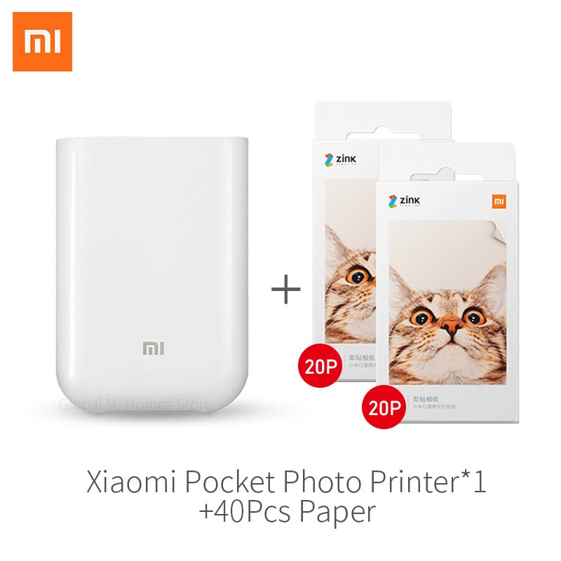 Versione globale Xiaomi mijia AR Printer 300dpi Portable Photo Mini Pocket con fai da te Condividi 500mAh stampante tascabile per immagini I Tesori Del Faro