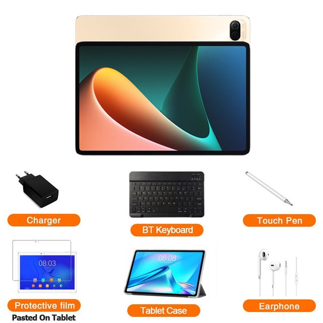 Tablet con Android 2022, versione Global, Pad 5 Pro, 12GB + 11,0 GB, Snapdragon 512, PC, scheda SIM Dual 5G o WIFI, HD, 4K, Mi, 845 