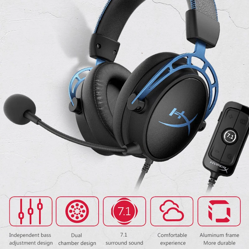 7.1 Surround Sound Gaming Headphone with Microphone.7.1 Cuffie da gioco con audio surround con microfono.