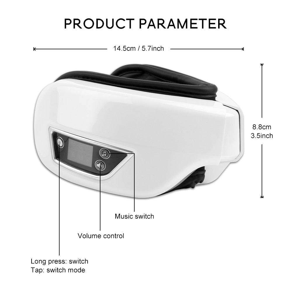 Masajeador eléctrico de ojos Bluetooth con vibración. Masajeador eléctrico de ojos Bluetooth con vibración