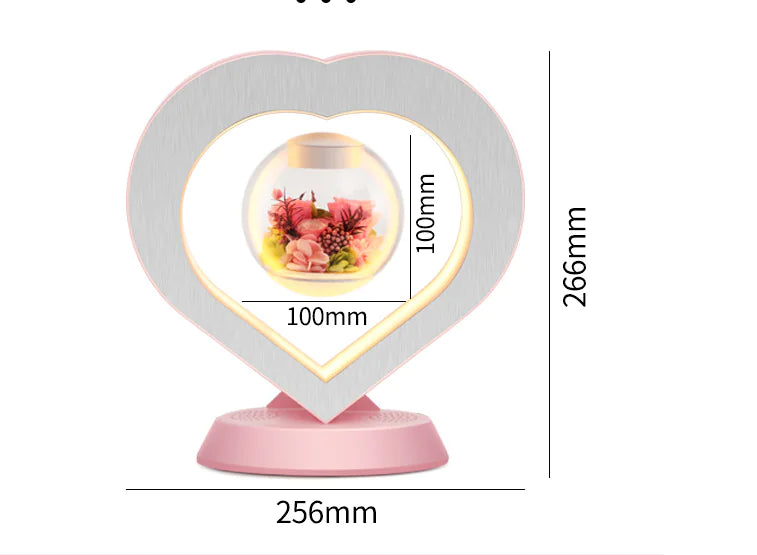 Luce notturna da tavolo galleggiante a forma di cuore